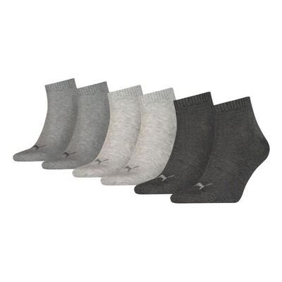 PUMA Unisex Socken, 3er Pack - Quarter, Sneaker Schwarz 35-38