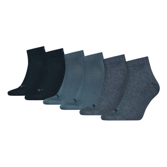 PUMA Unisex Socken, 3er Pack - Quarter, Sneaker Schwarz 35-38
