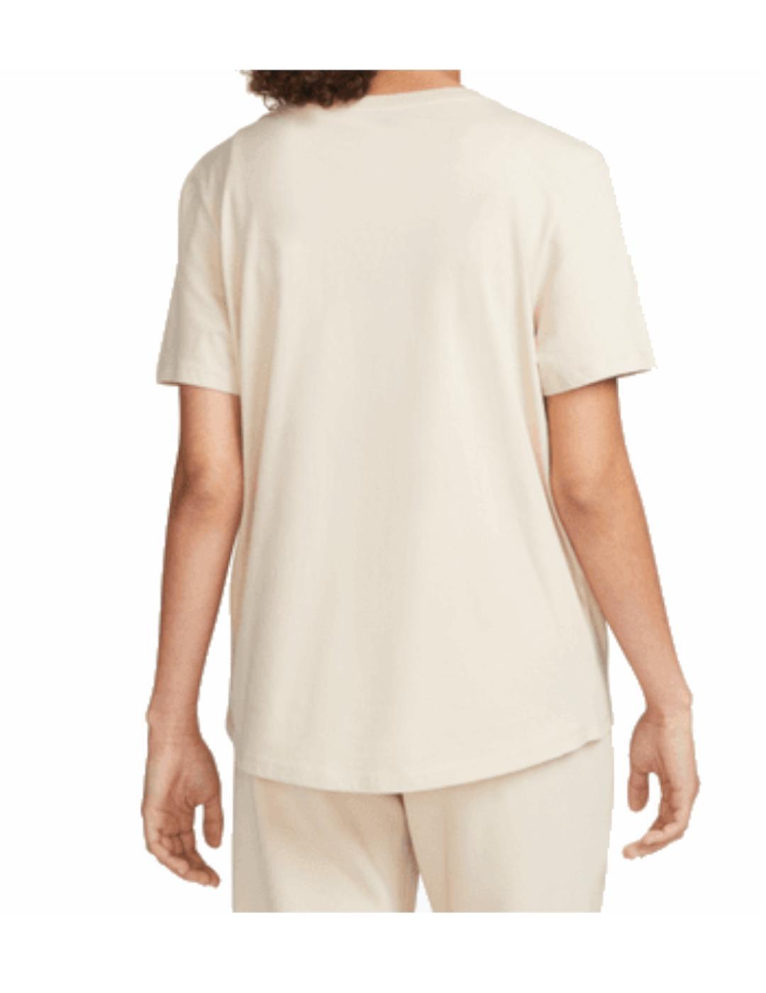 Camiseta de manga corta para Mujer Nike Club ss Beige 2/2