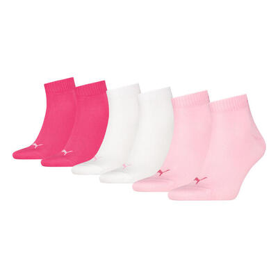 PUMA Unisex Socken, 3er Pack - Quarter, Sneaker Schwarz 35-38