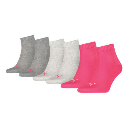 PUMA Unisex Socken, 3er Pack - Quarter, Sneaker Schwarz 35-38