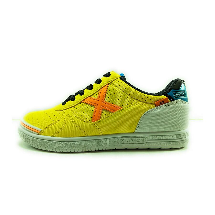 Munich - Chaussures De Futsal Munich Modèle 1511419 Pour Unisexe Enfants - Chaussures De Futsal - Jaune - Decathlon
