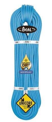 Corde d'escalade Beal Opera 8,5 mm 60 m UNICORE GOLDEN DRY bleu