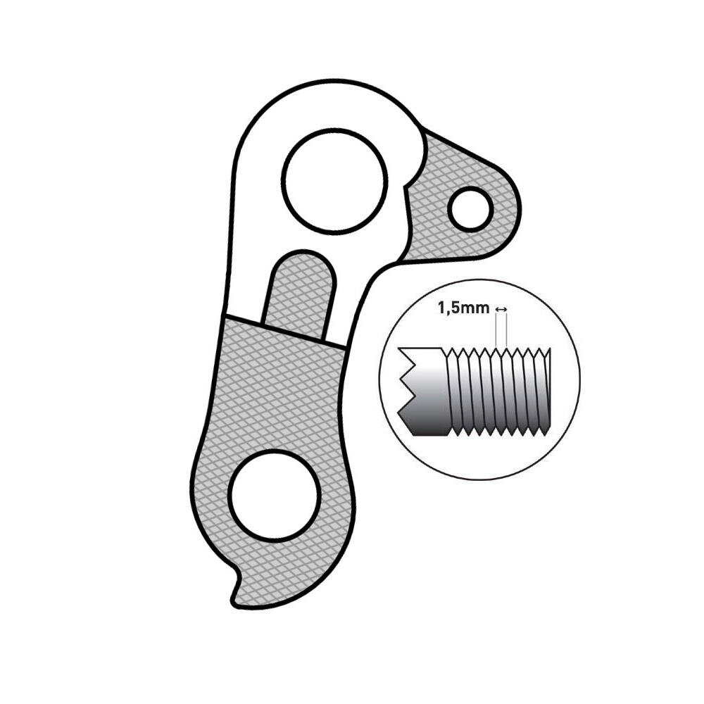 Patte de derailleur alu Marwi bulls gh - 252 (vendu a l'unite) 5/6