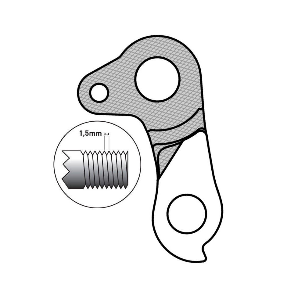 Patte de derailleur alu Marwi bulls gh - 252 (vendu a l'unite) 4/6