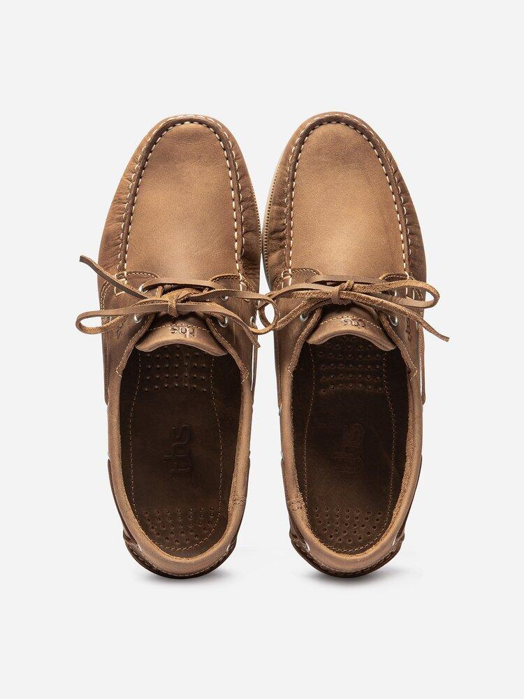 Chaussures bateau Homme - PHENIS Havane 3/5