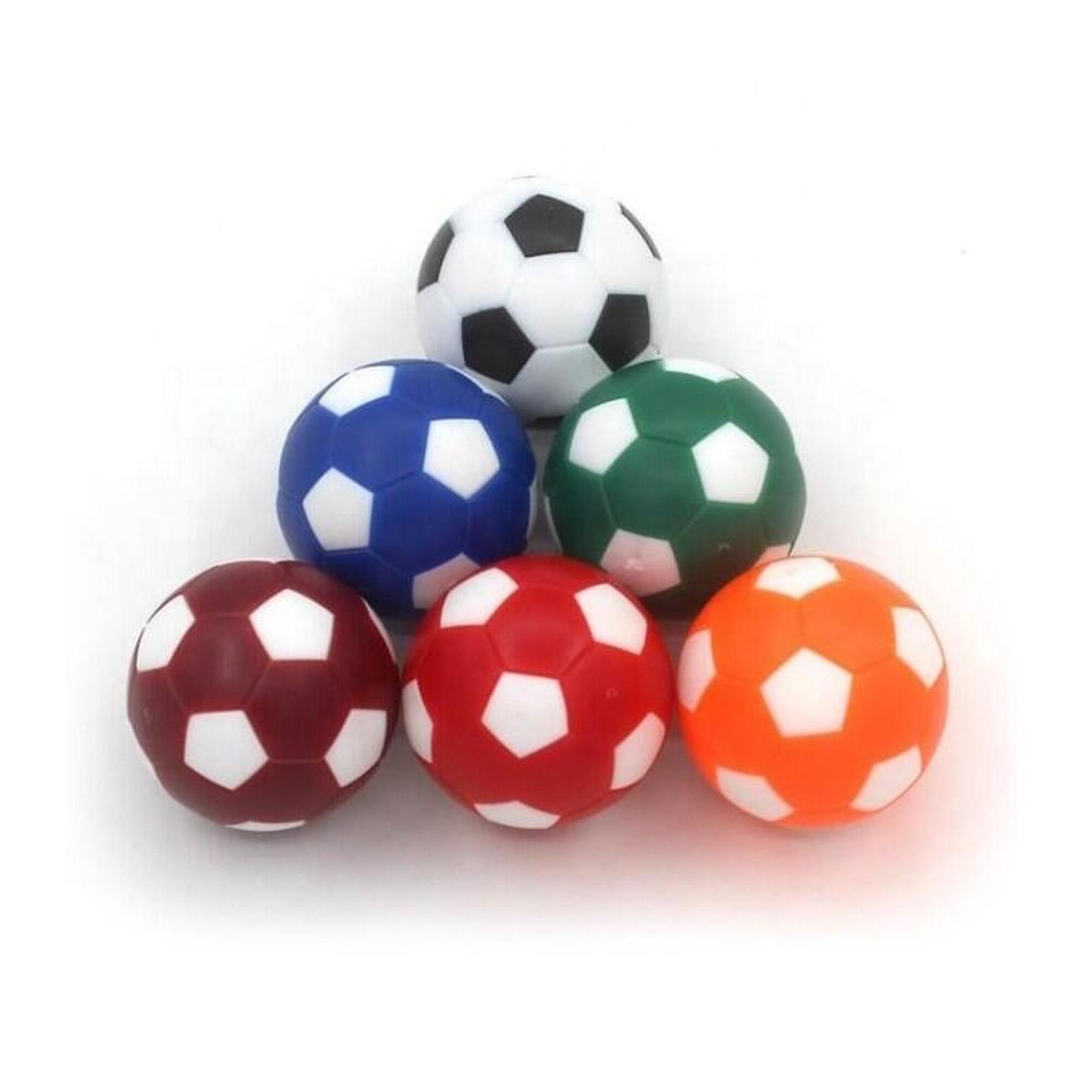 Boules de football de table | Multi-couleur 32 mm (par 6e.)