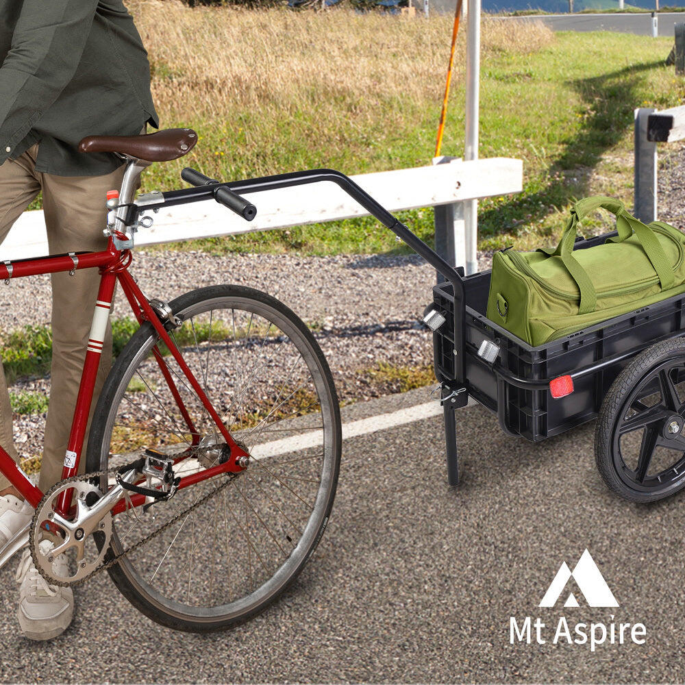 Mt Aspire Bicycle Cargo Trailer with Cart and Cover Bike Wagon