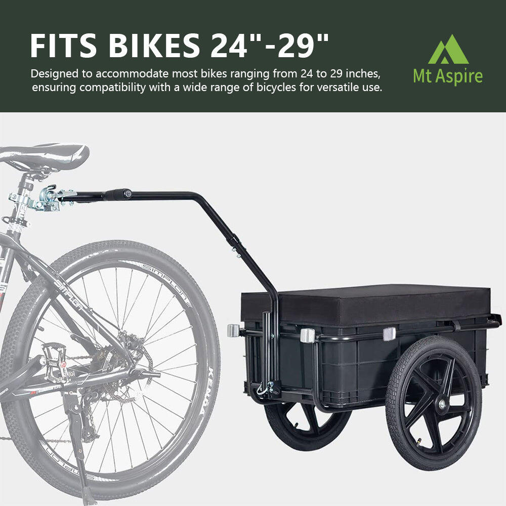 Mt Aspire Bicycle Cargo Trailer with Cart and Cover Bike Wagon