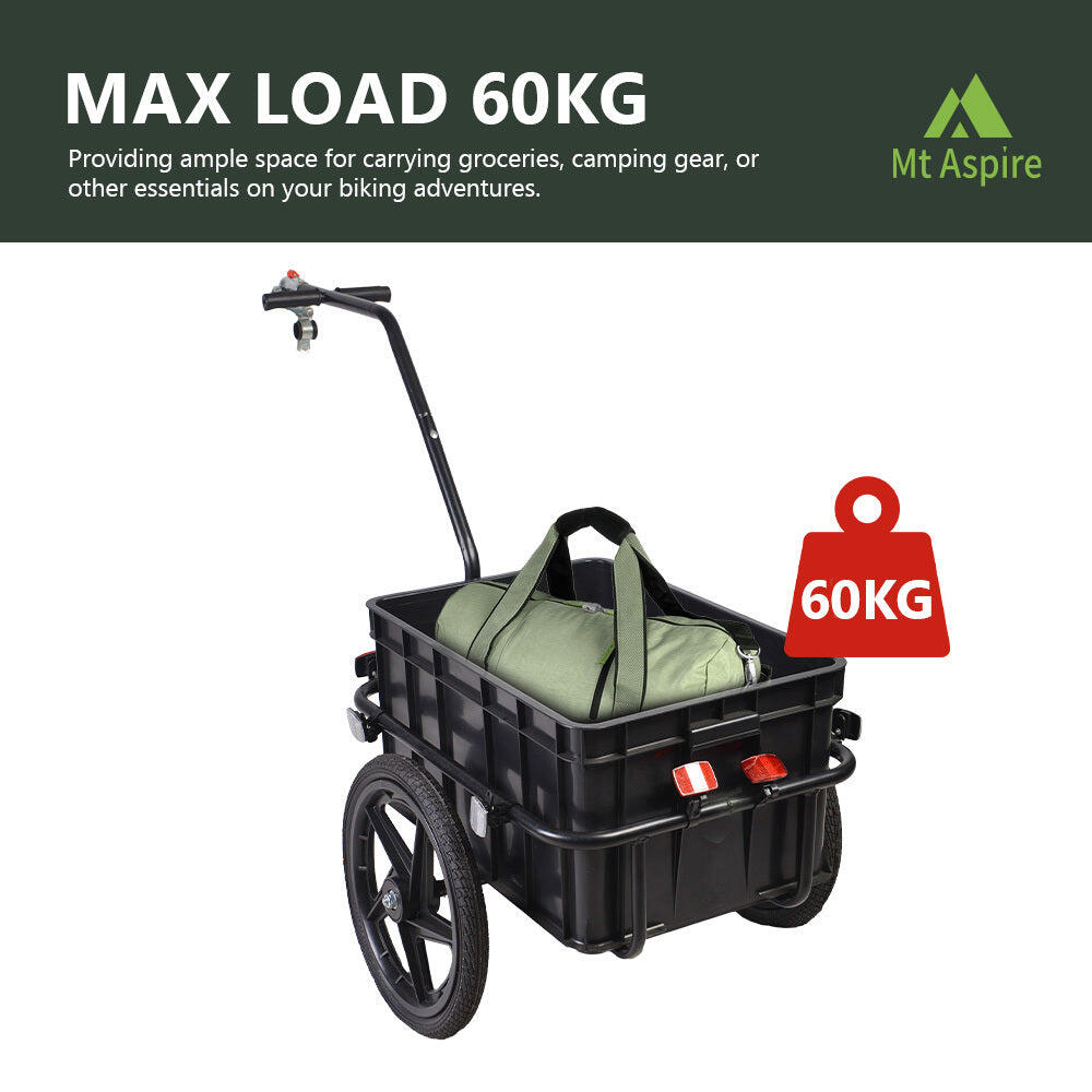 Mt Aspire Bicycle Cargo Trailer with Cart and Cover Bike Wagon