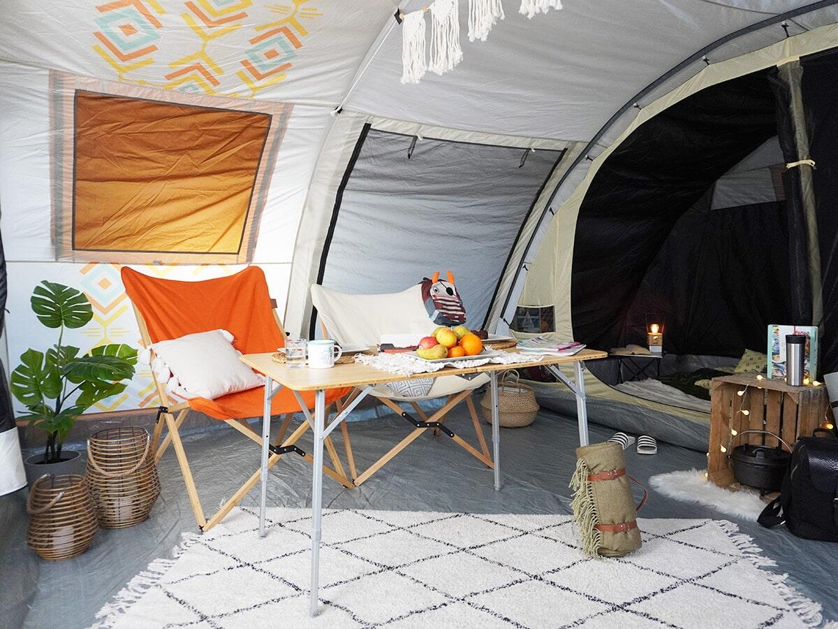 Tenda campeggio familiare - Gotland 6 persone - 2x cabine scure - zanzariera 3/7