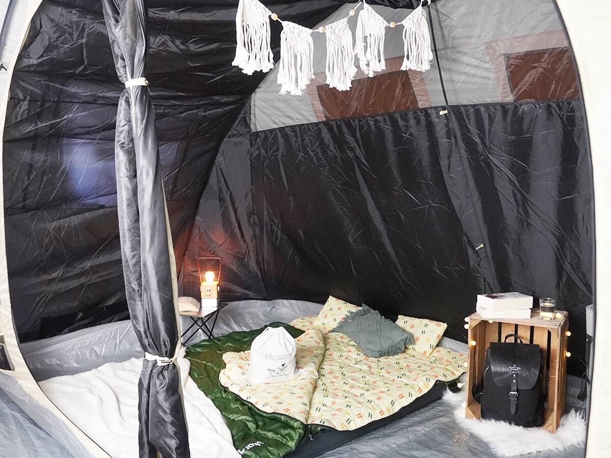 Tenda campeggio familiare - Gotland 6 persone - 2x cabine scure - zanzariera 4/7