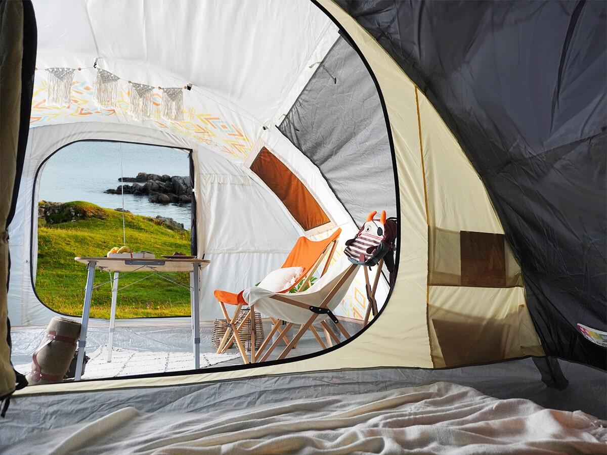 Tenda campeggio familiare - Gotland 6 persone - 2x cabine scure - zanzariera 6/7