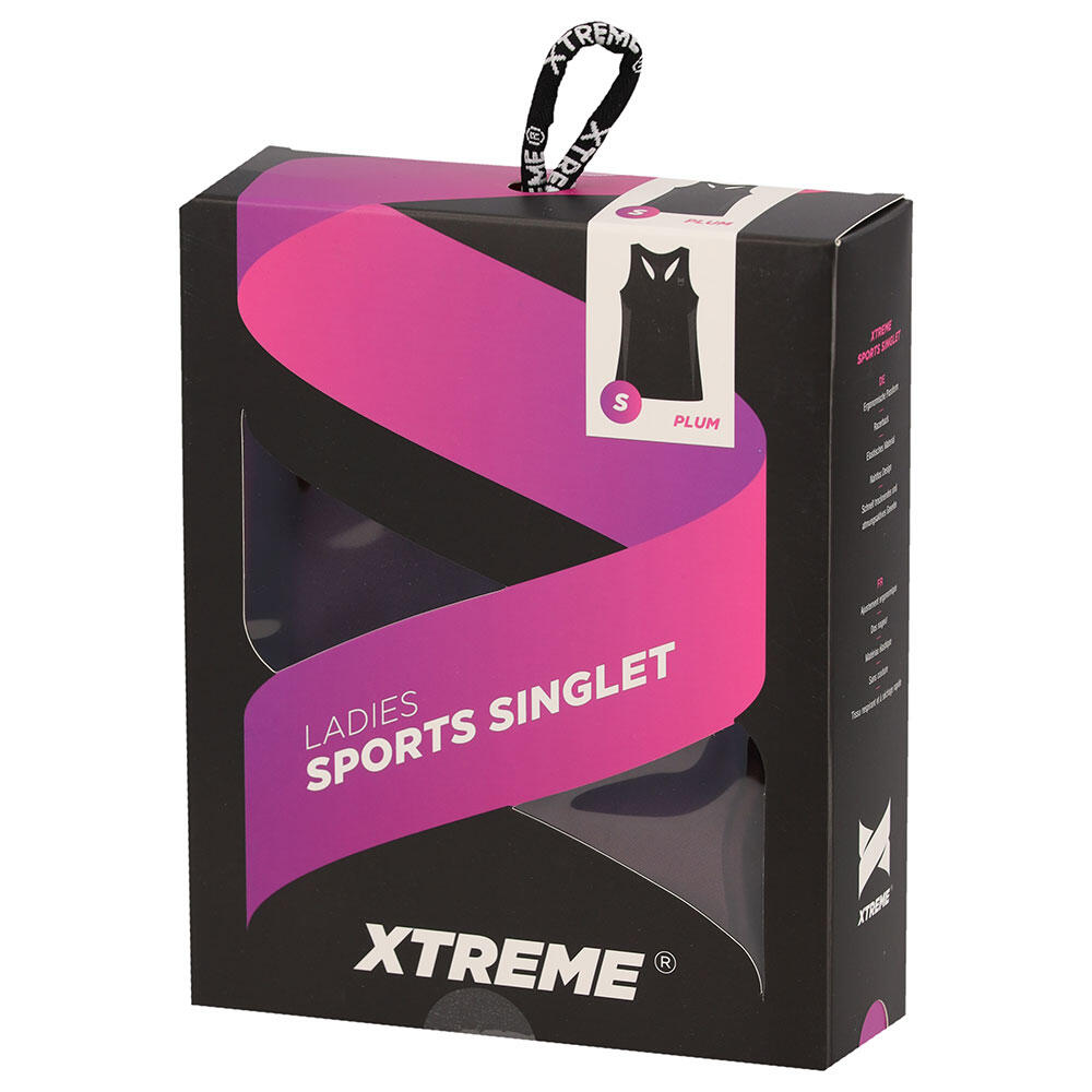 Xtreme Sportswear Sport Singlet Mujer Ciruela 4/4