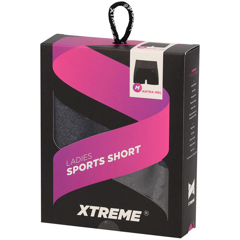 Xtreme Sportswear Short de sport pour femme Anthracite Melange