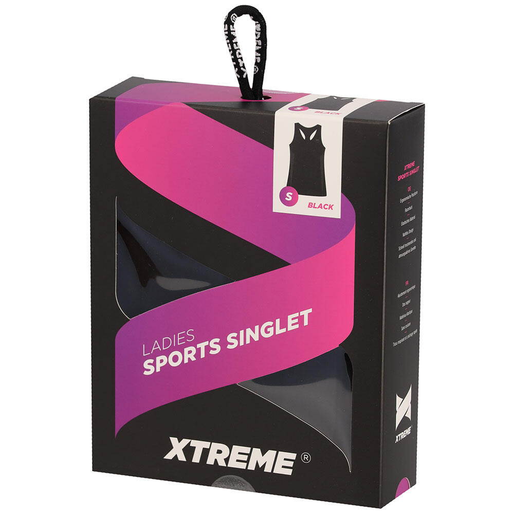 Xtreme Sportswear Sport Singlet Dames Zwart 4/4