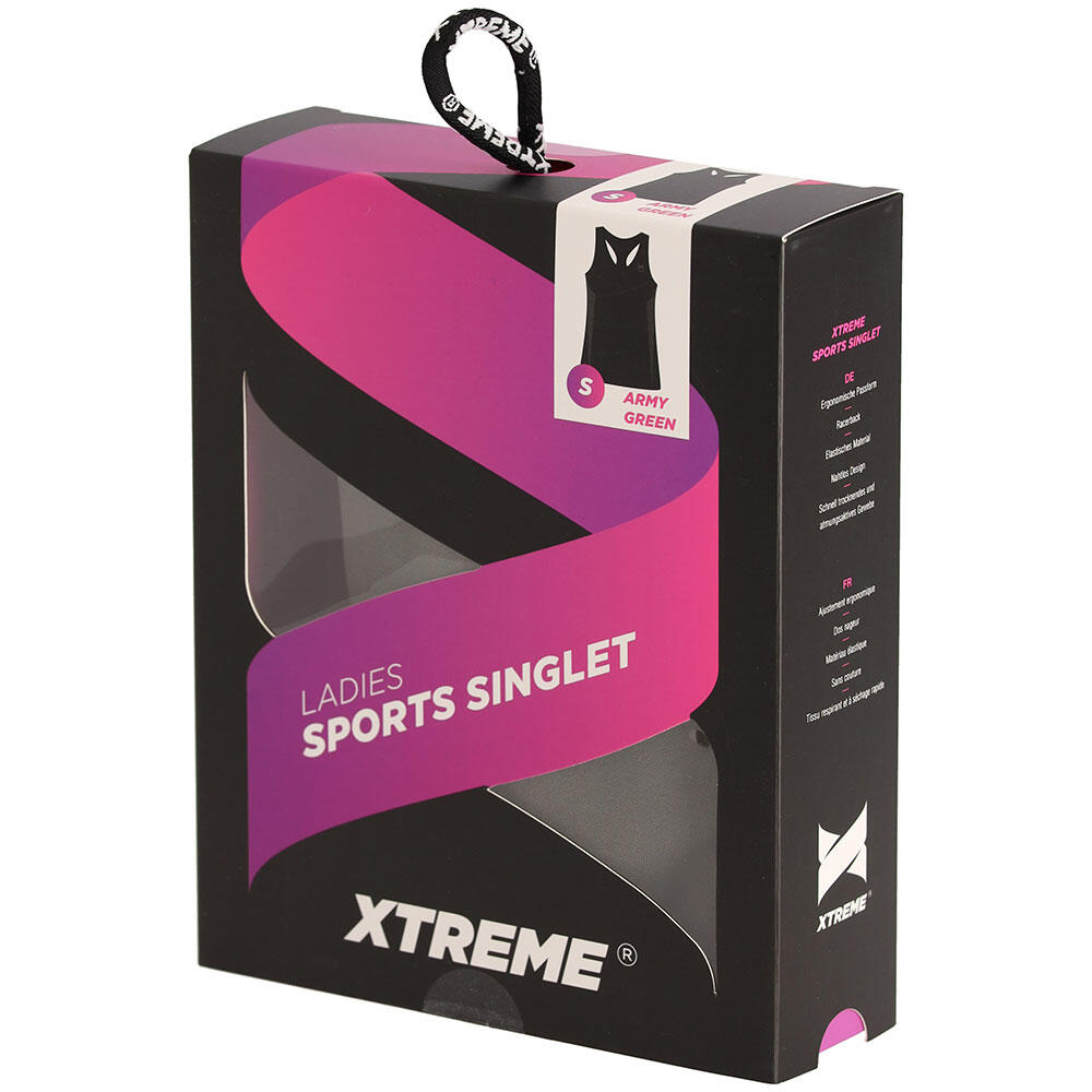 Xtreme Sportswear Sport Singlet señoras verde militar 4/4