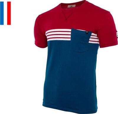 Lebram short sleeve t-shirt tourmalet pocket red / blue