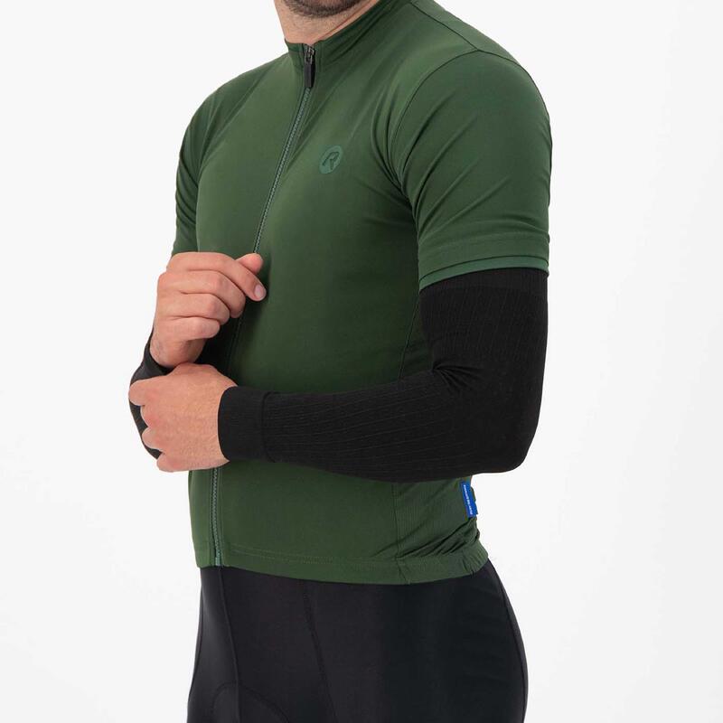 Ocieplane rękawy rowerowe Rogelli SEAMLESS z dzianiny z płaskimi szwami
