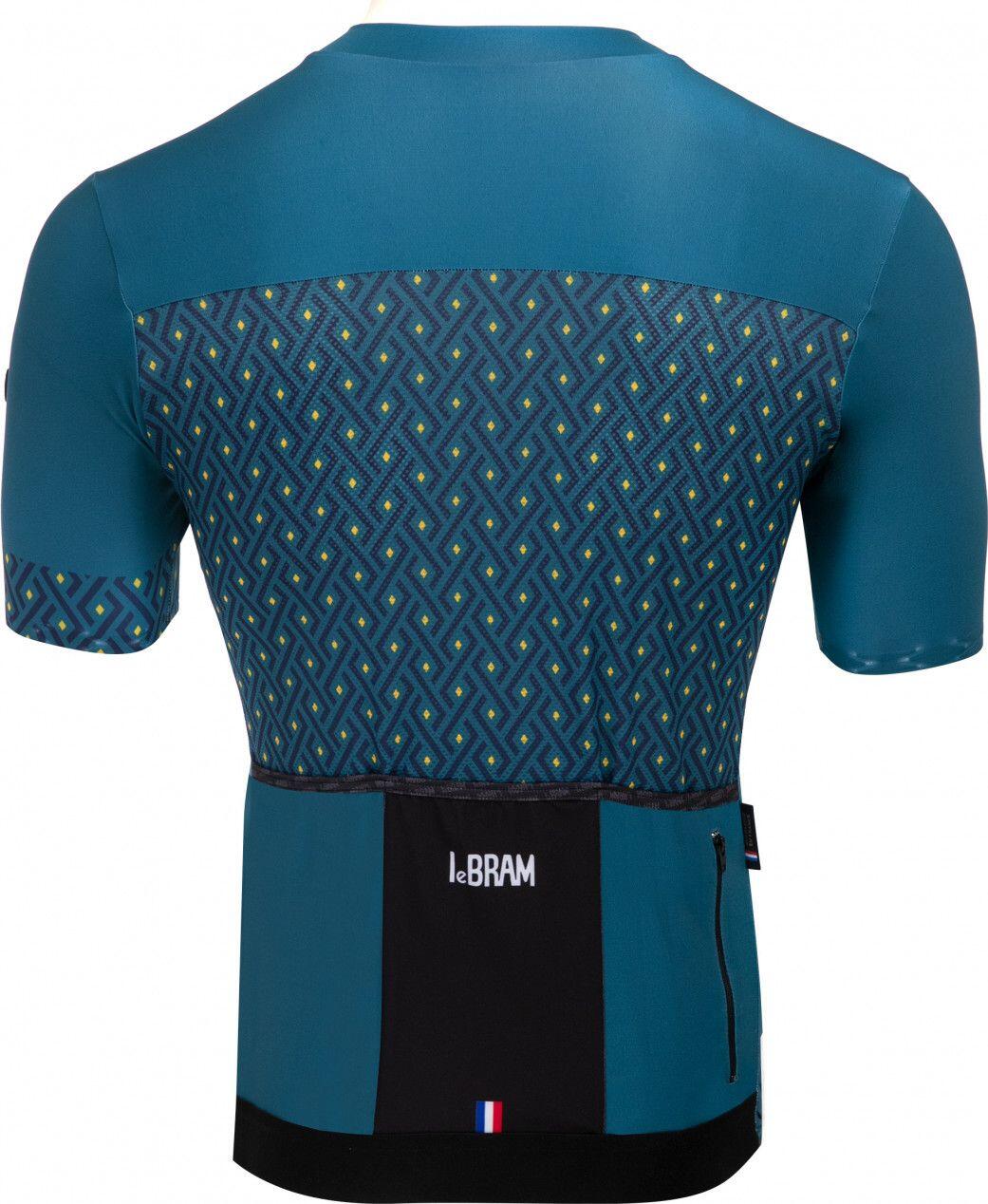 LeBram Luz Ardiden Pelforth Jersey de manga corta azul, ajuste ajustado 4/6