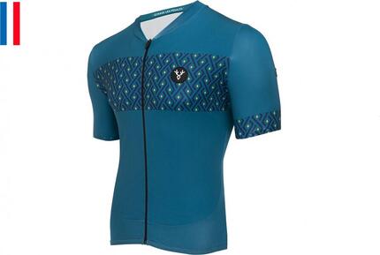 Maillot Manches Courtes LeBram Luz Ardiden Bleu Pelforth Coupe Ajustée