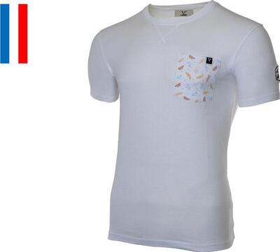 Lebram short sleeve t-shirt with lafaye pocket white