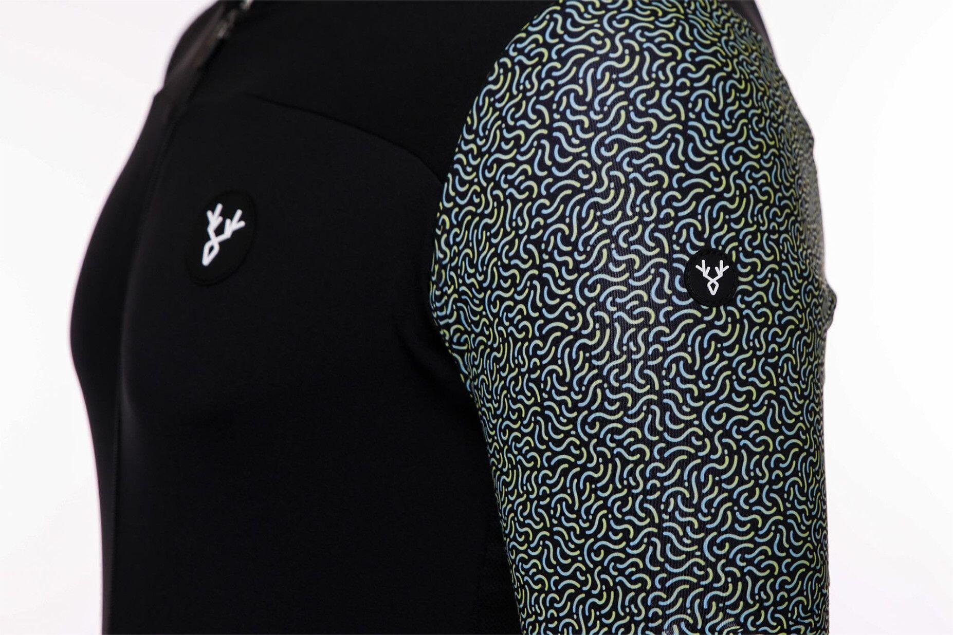 LeBram Aspin Short Sleeve Jersey Preto Verde 5/7