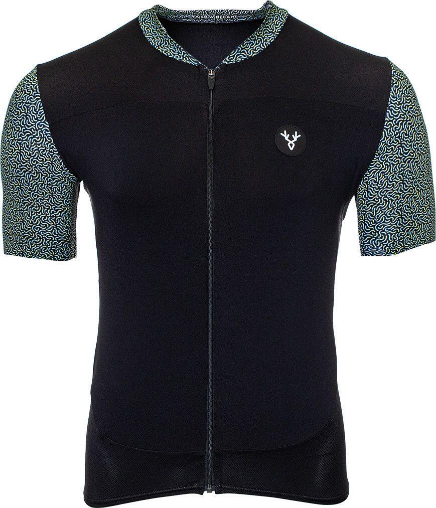 LeBram Aspin Short Sleeve Jersey Preto Verde 2/7