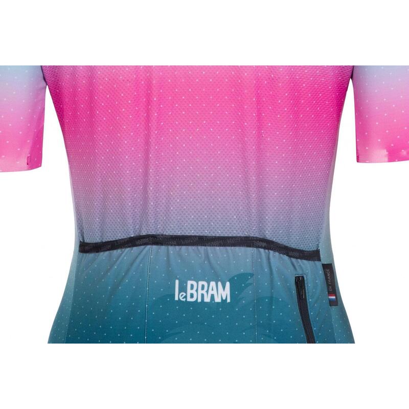 Maillot Manches Courtes Femme LeBram Vence Rose Ciel