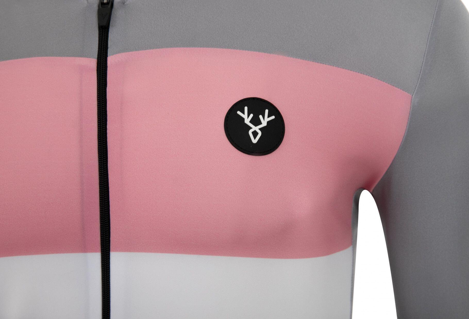 LeBram Eze Jersey de manga corta gris rosado a medida 5/7