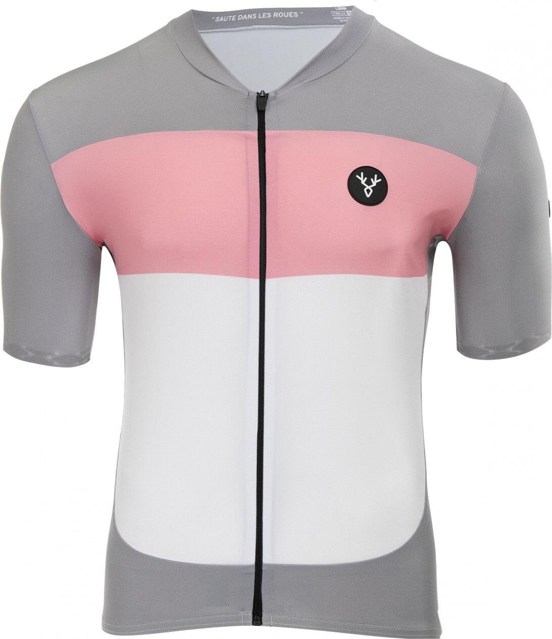 LeBram Eze Jersey de manga corta gris rosado a medida 3/7