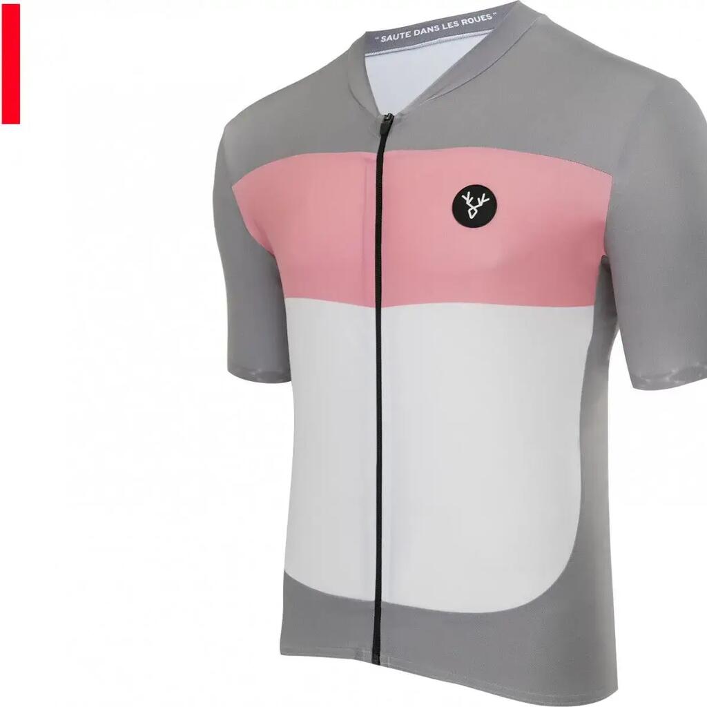 LeBram Eze Gray Pink Short Sleeve Jersey Tailored Fit