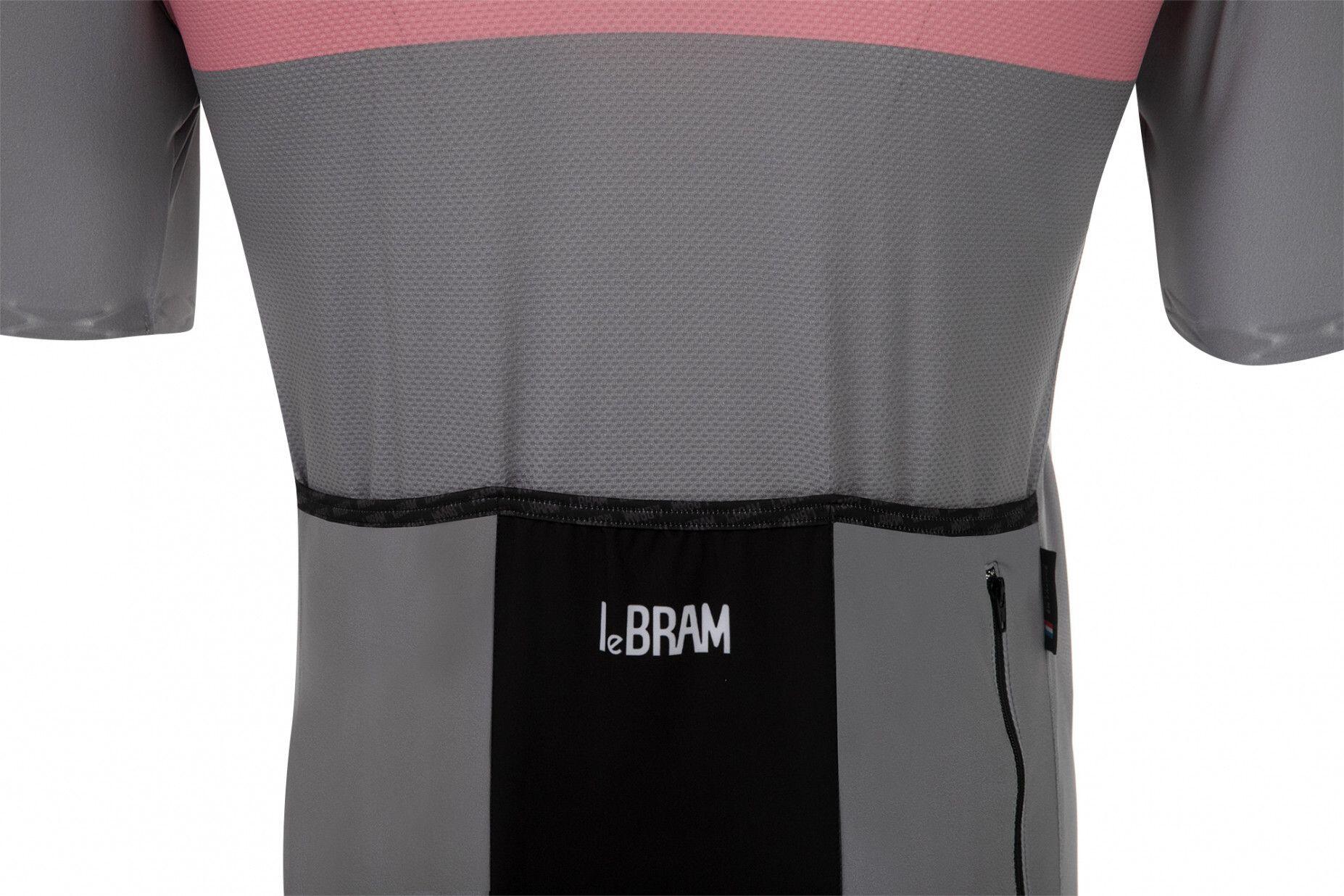 LeBram Eze Jersey de manga corta gris rosado a medida 6/7