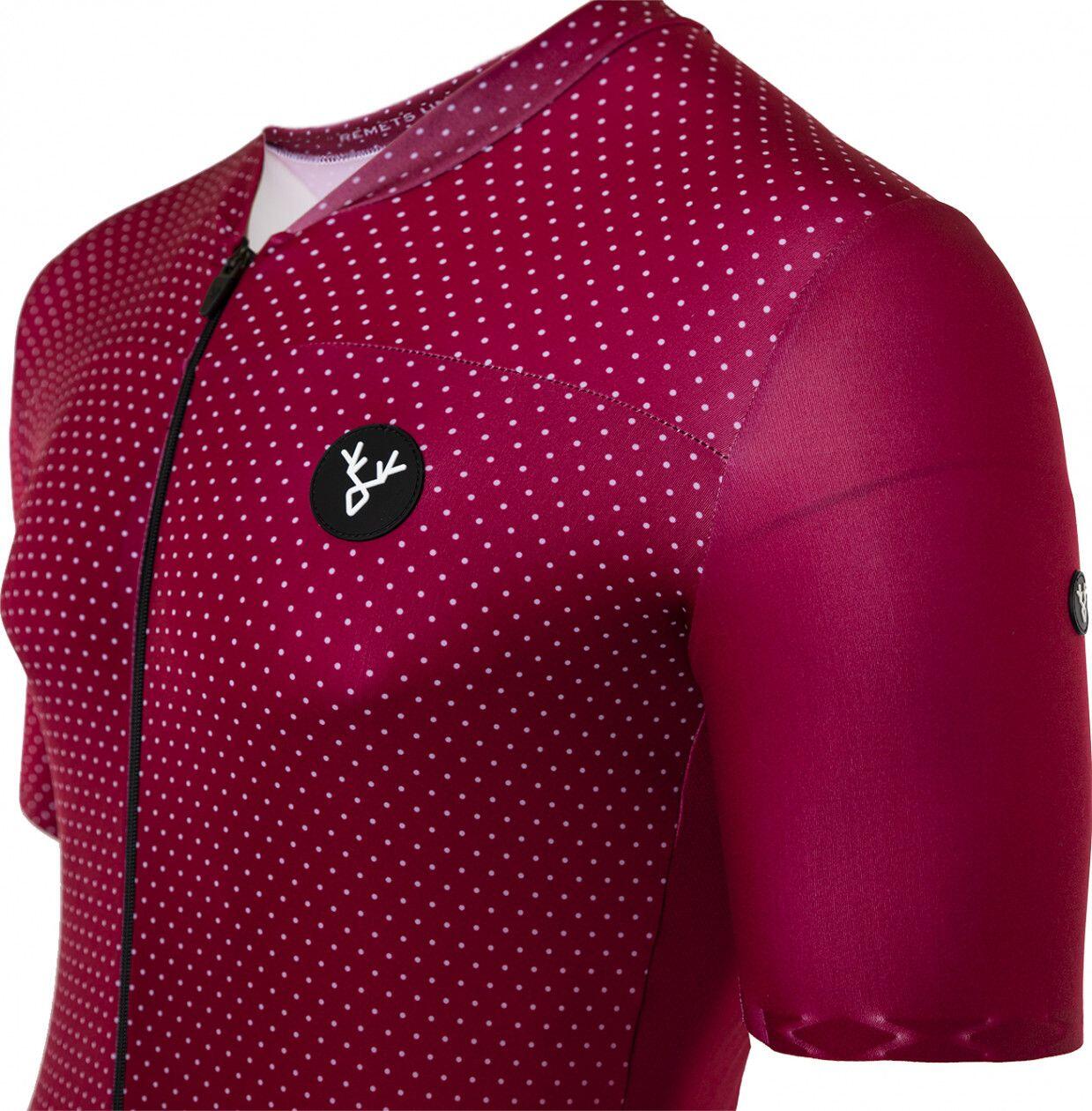 LeBram Short Sleeve Shirt Bordeaux Fitted 3/7