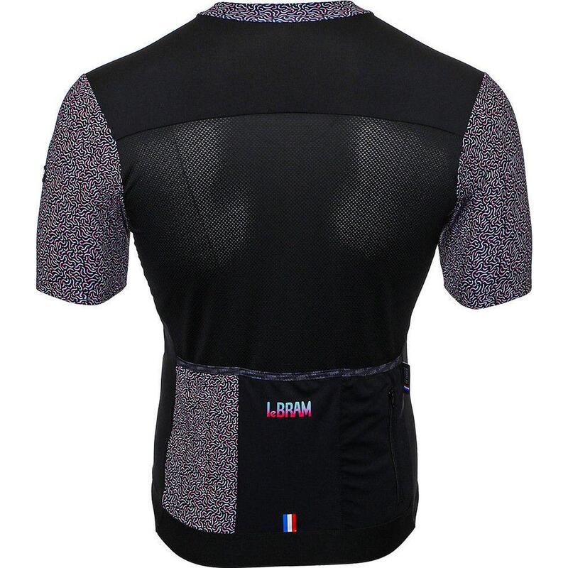 Maillot de manga corta LeBram Aspin Negro Azul Rosa