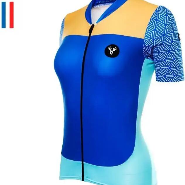 LeBram Aspin Women's Short Sleeve Jersey Blue Adjusted Fit