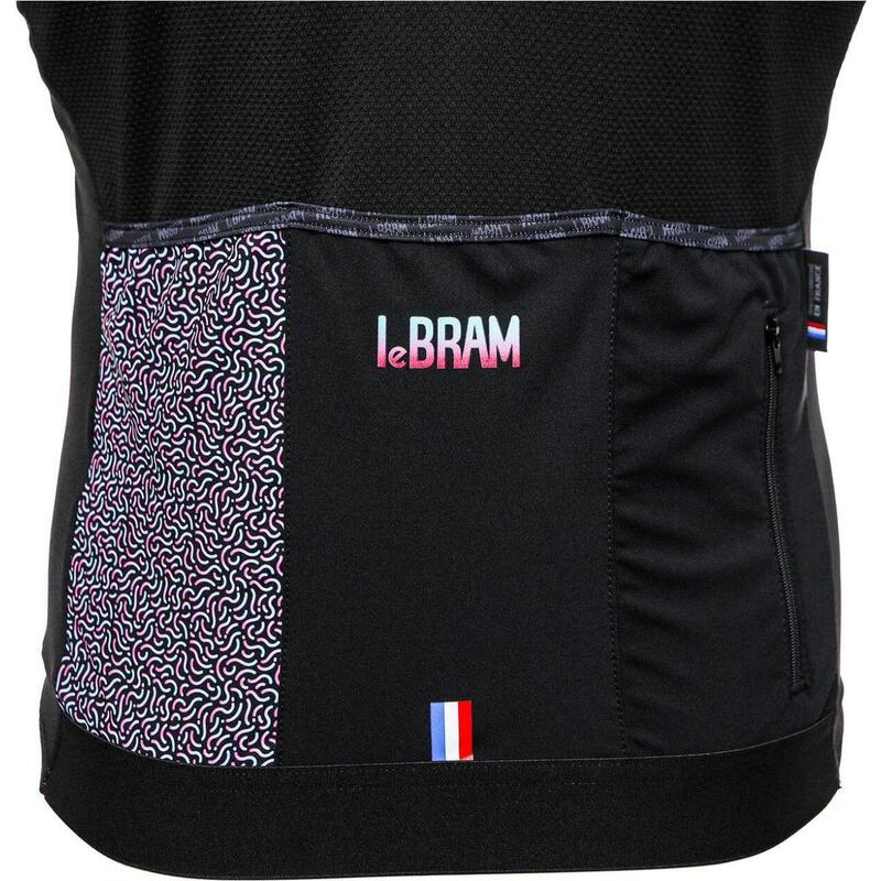 Maillot de manga corta LeBram Aspin Negro Azul Rosa