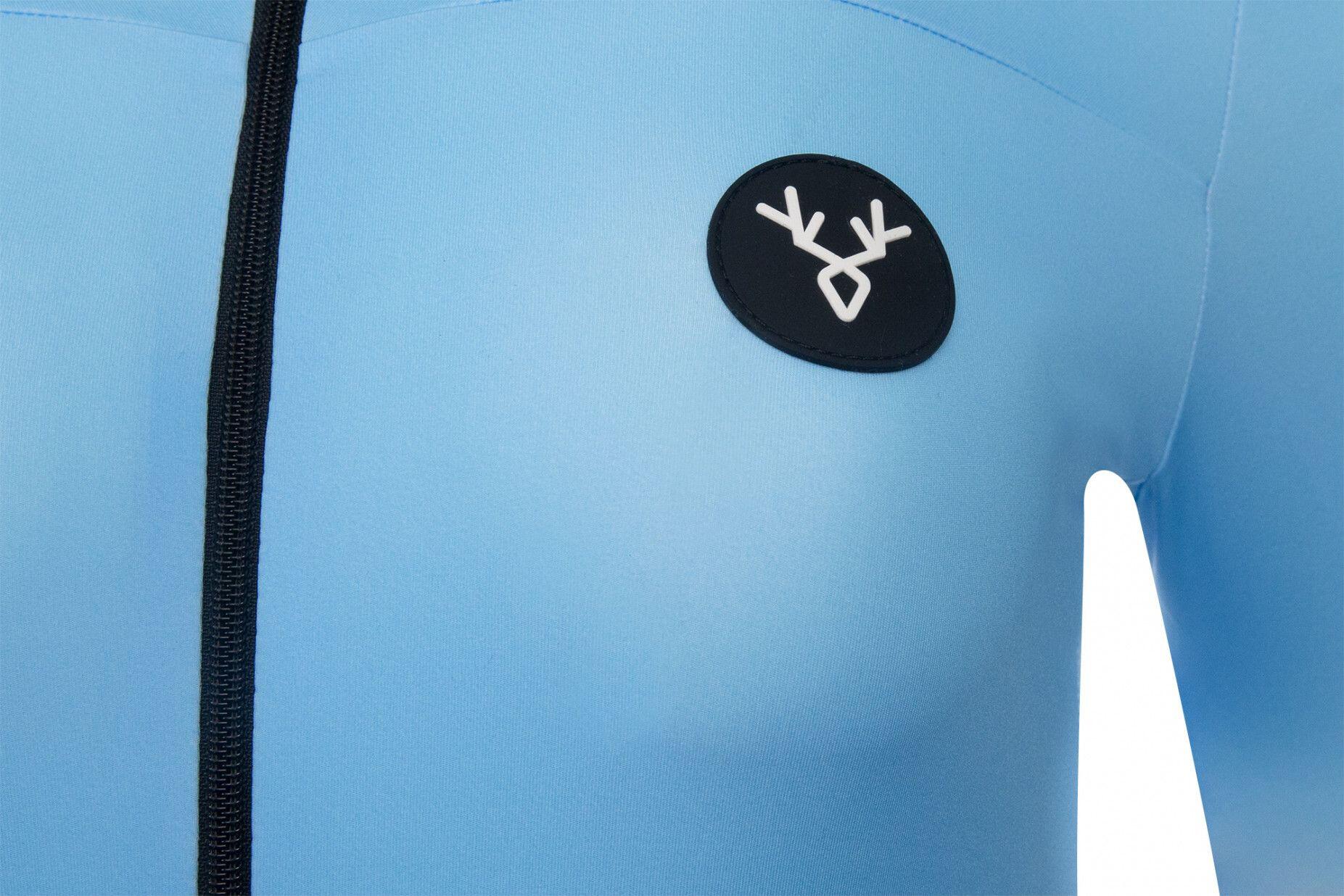 Maillot de manga corta azul cielo LeBram Allos para mujer, ajuste a medida 5/7
