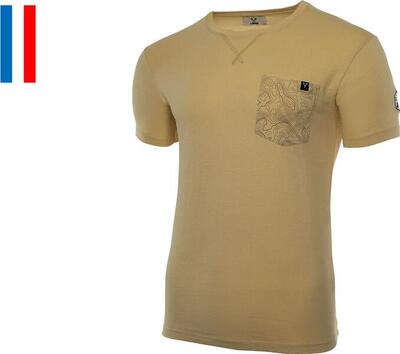 Lebram short sleeve t-shirt pocket large ball sand / beige