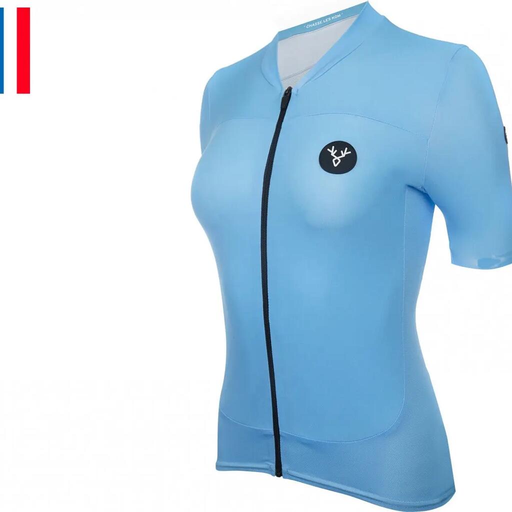 LeBram Allos Women's Sky Blue Short Sleeve Jersey Tailored Fit