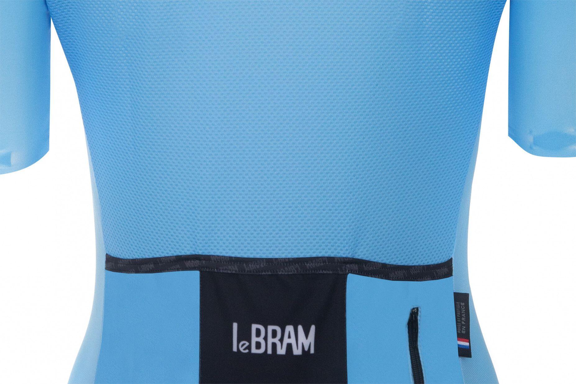 Maillot de manga corta azul cielo LeBram Allos para mujer, ajuste a medida 6/7