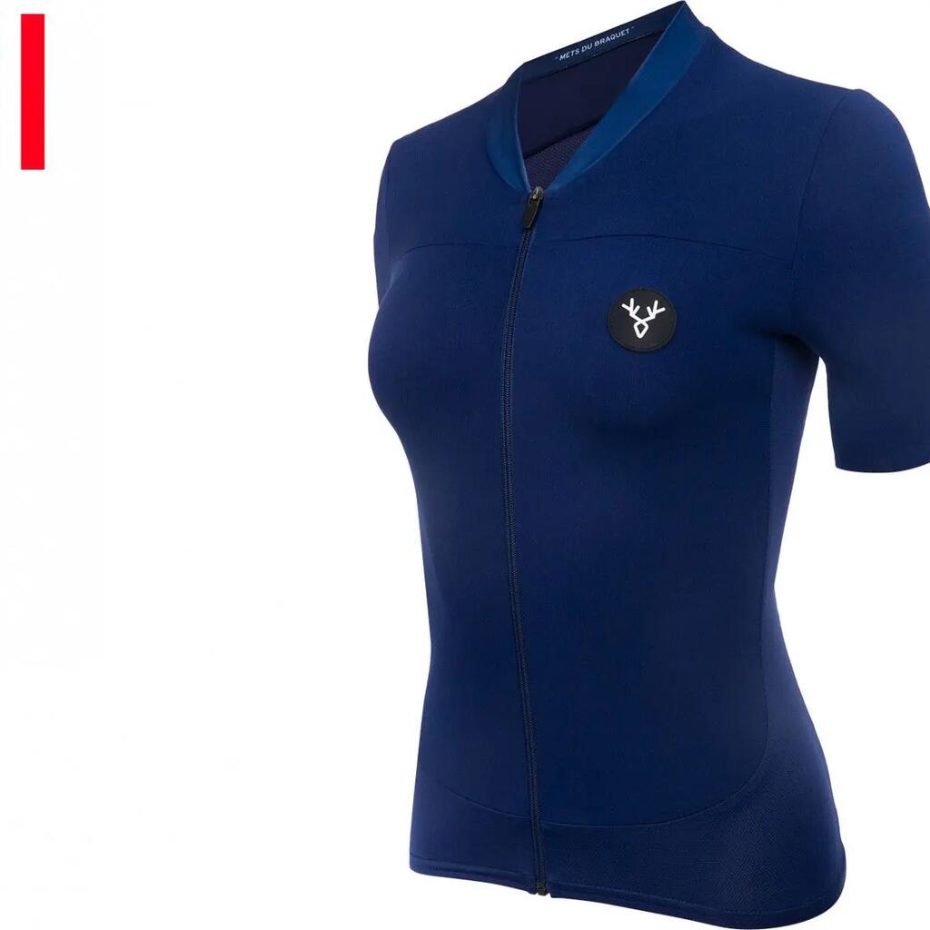 LeBram Allos Women's Short Sleeve Jersey Blue Tailored Fit