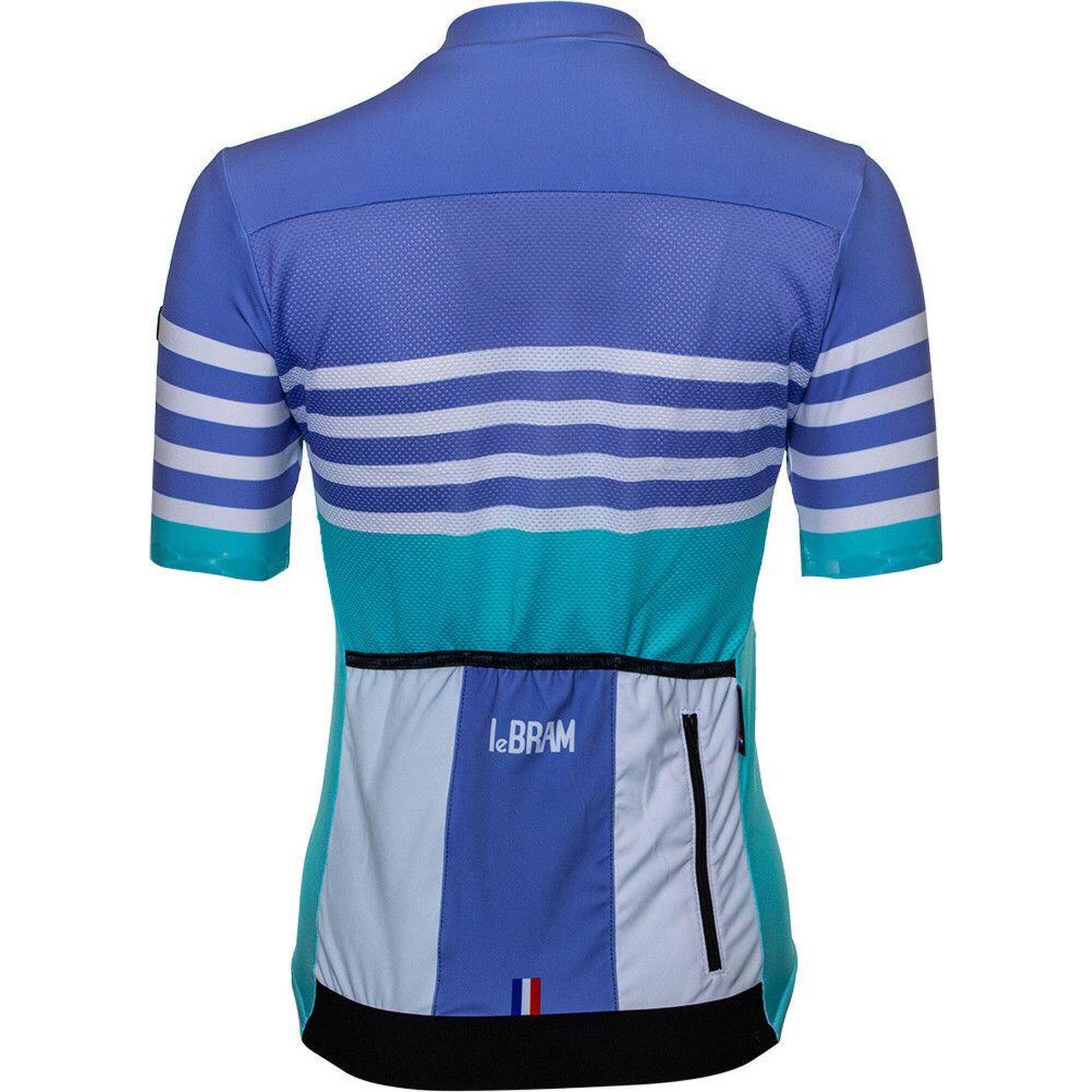 LeBram Tourmalet Women's Short Sleeved Jersey Blue Violet Celeste