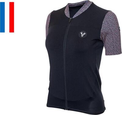 Lebram aspin women's short sleeved jersey black orange