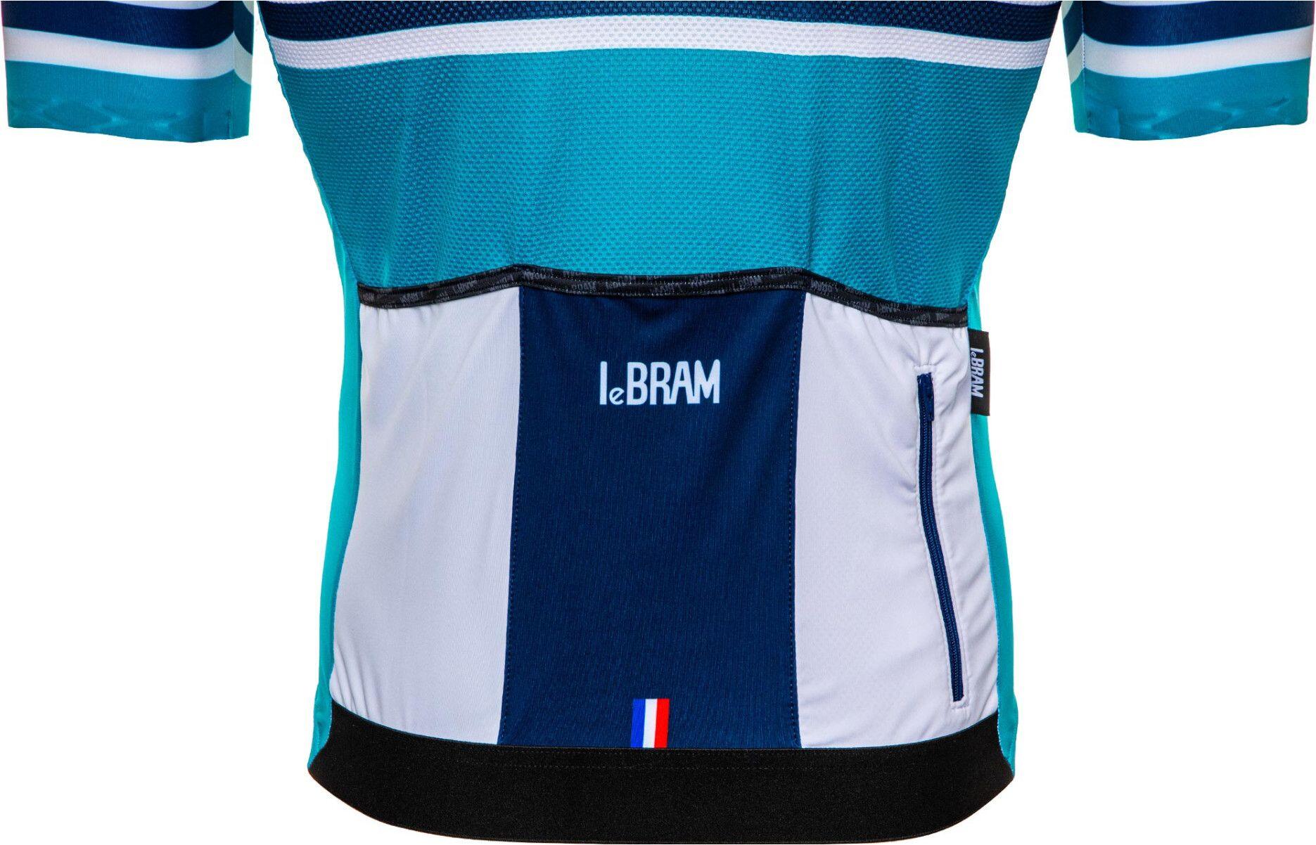 Maillot Manches Courtes LeBram Tourmalet Marine Turquoise 4/6