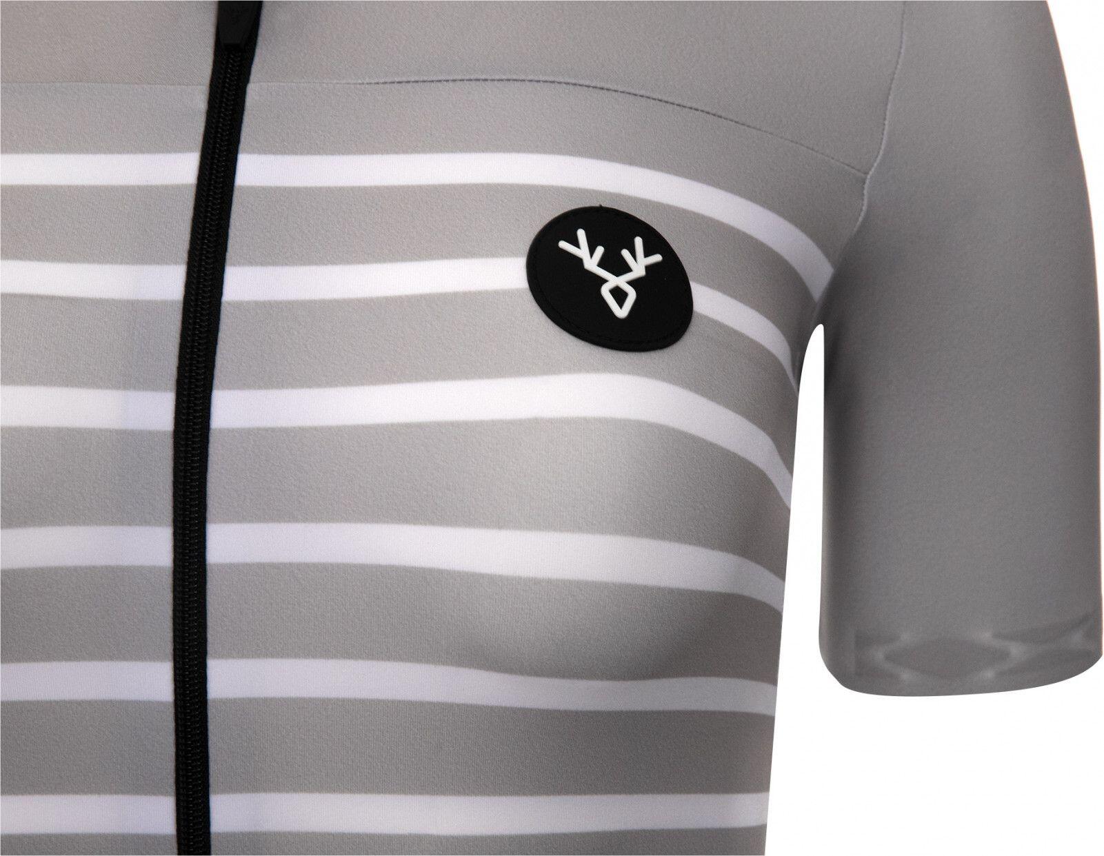 Maillot Manches Courtes Femme LeBram Ventoux Gris Coupe Ajustée 6/7