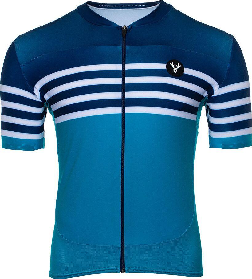Maillot Manches Courtes LeBram Tourmalet Marine Turquoise 2/6
