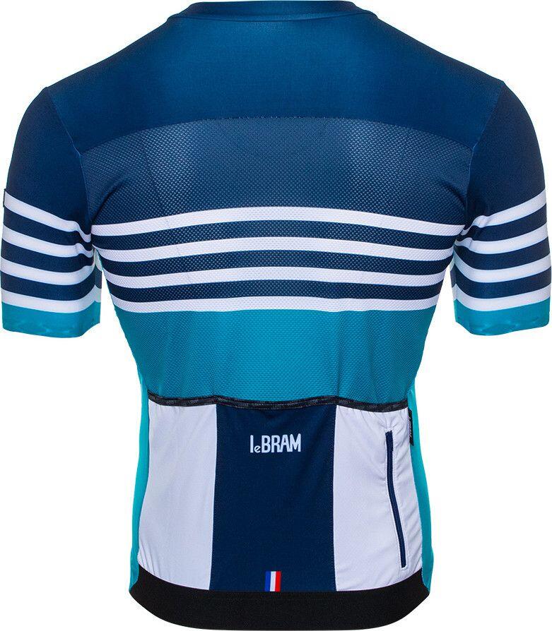 Maillot Manches Courtes LeBram Tourmalet Marine Turquoise 3/6