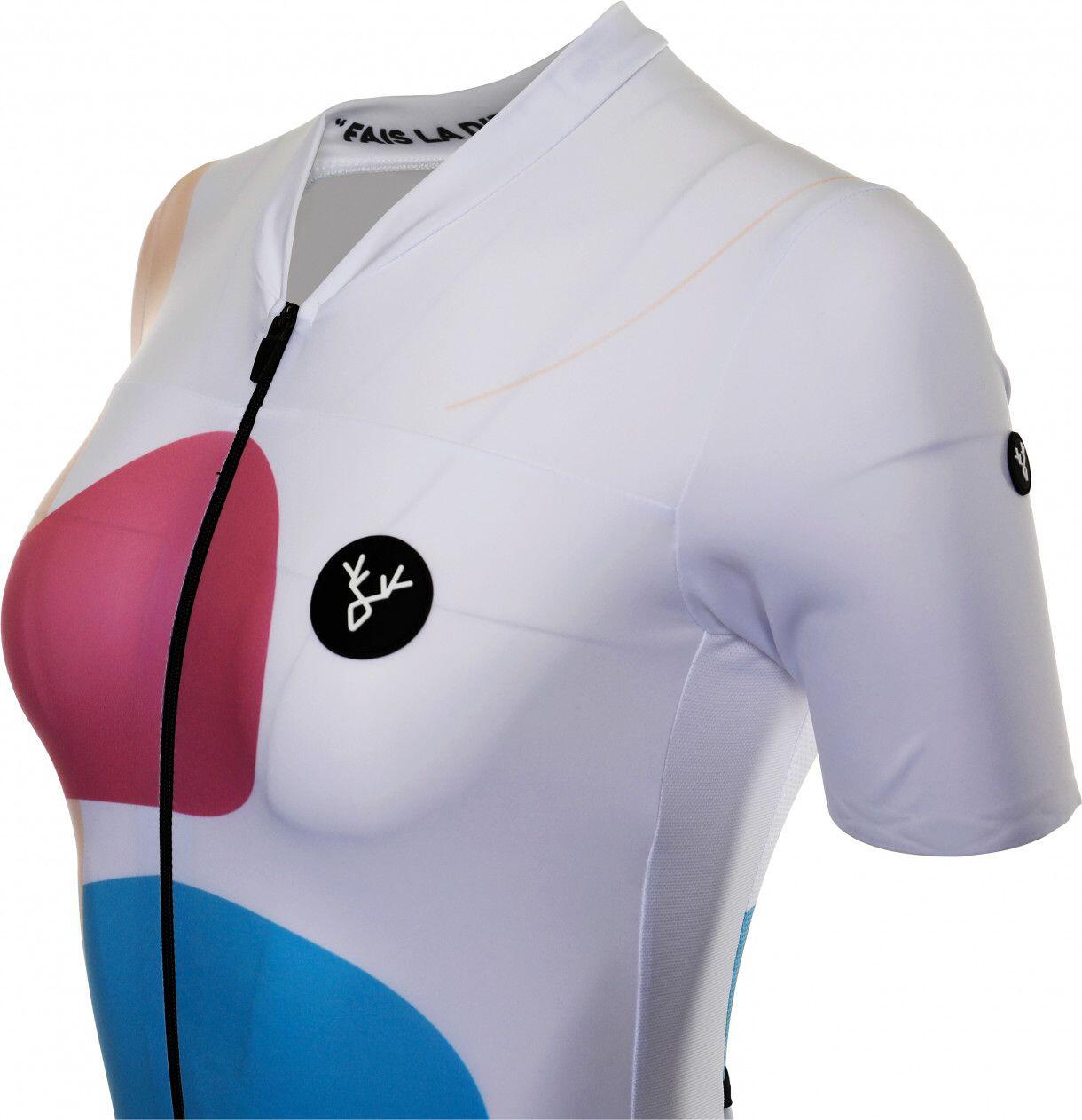 Maillot Manches Courtes Femme LeBram Testanier Blanc Coupe Ajustée 3/7