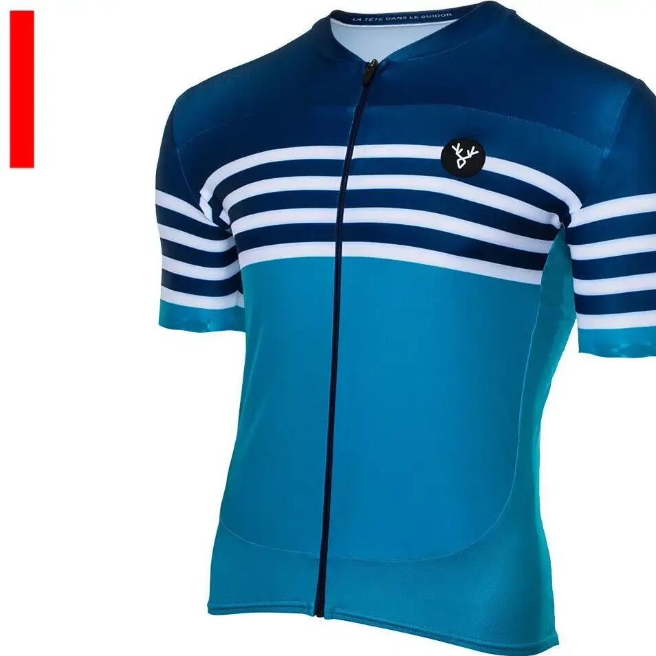 LeBram Tourmalet Short Sleeves Jersey Marine Turquoise